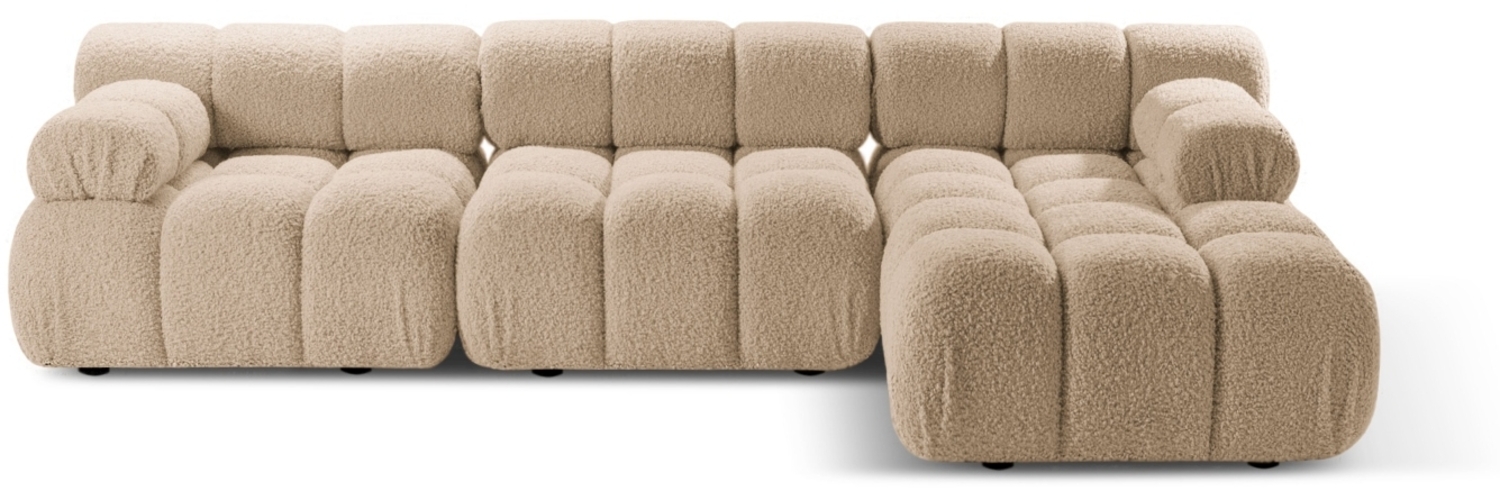 Micadoni Modulares Ecksofa Bellis 4-Sitzer Rechts Boucle Rolf Sand Bild 1