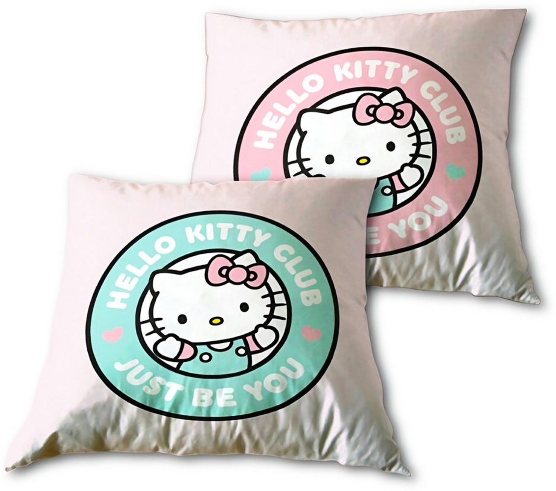 Hello Kitty Dekokissen Hello Kitty Mädchen Kissen Dekokissen Cushion 40x40x7 cm Bild 1