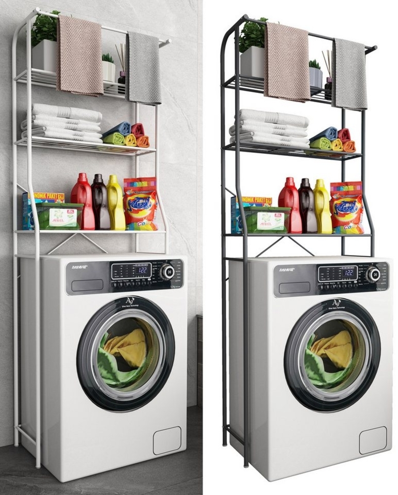 VCM Badmöbel Waschmaschinenschrank Tubas 919259 Weiß H. 167 x B. 60 x T. 24 cm Bild 1