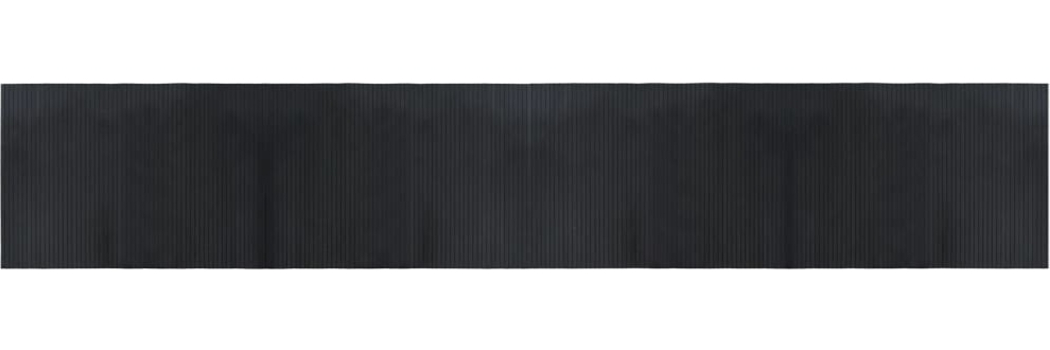 vidaXL Teppich Rechteckig Schwarz 70x400 cm Bambus 376756 Bild 1