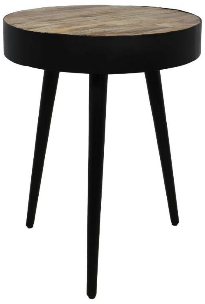 Beistelltisch Montreal - ø43x55 cm - Natur / Schwarz - Mangoholz / Eisen von HSM Bild 1