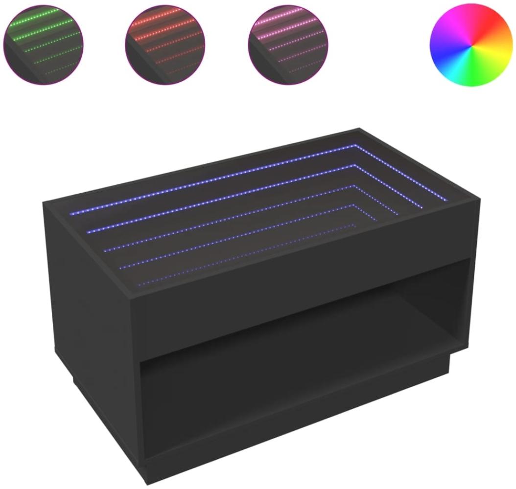 vidaXL Couchtisch mit Infinity-LED Schwarz 90x50x50 cm 847666 Bild 1