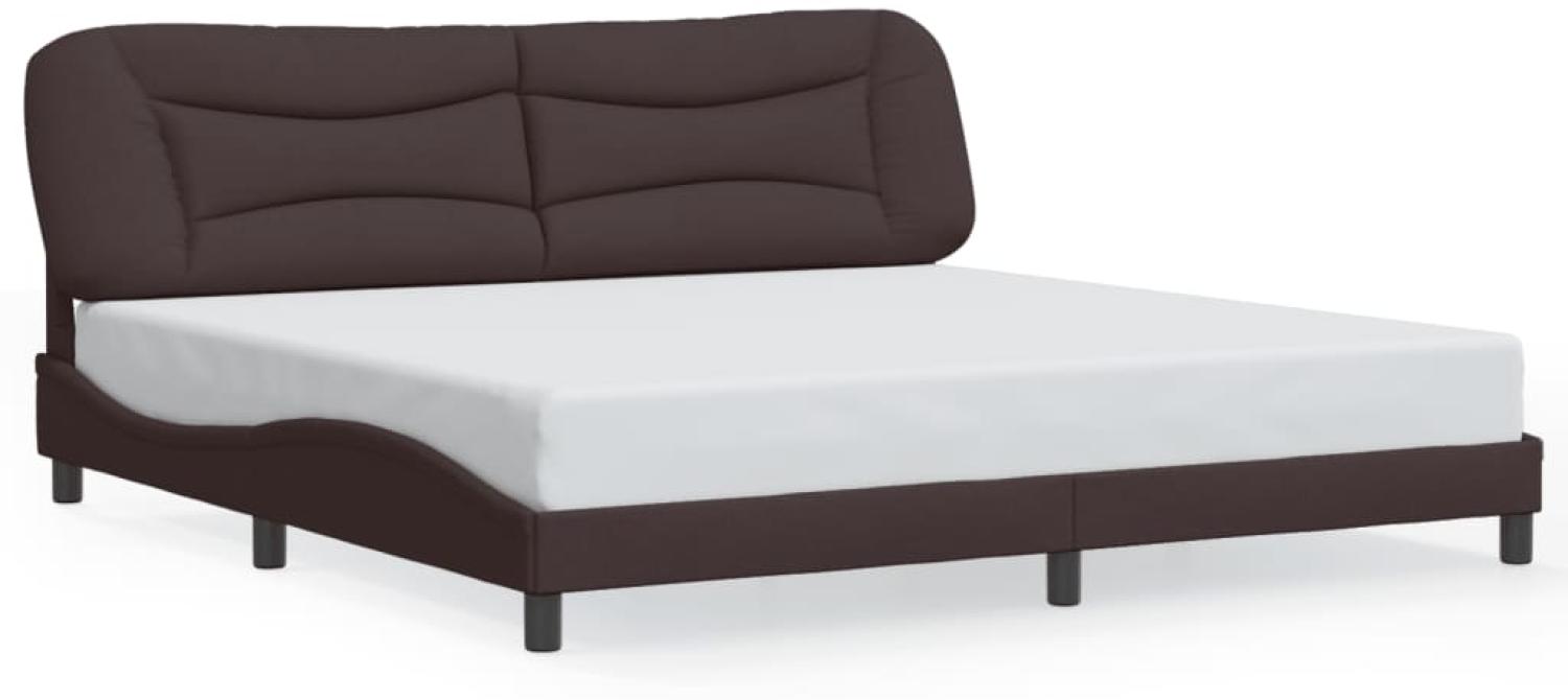 vidaXL Bettgestell ohne Matratze "Hvar" Dunkelbraun 200x200 cm Stoff 3207796 Bild 1