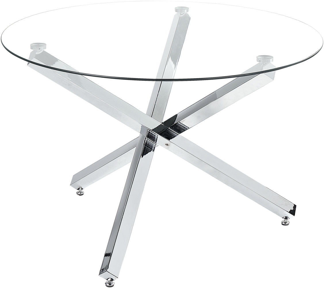 Esstisch BUTLER 110 cm 110 cm Sicherheitsglas Transparent Bild 1