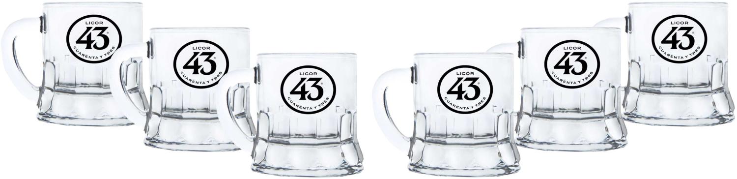 Licor 43 Minibeer Glas 6er Set Shotglas Pinnchen Likör Liquor 43er Bild 1