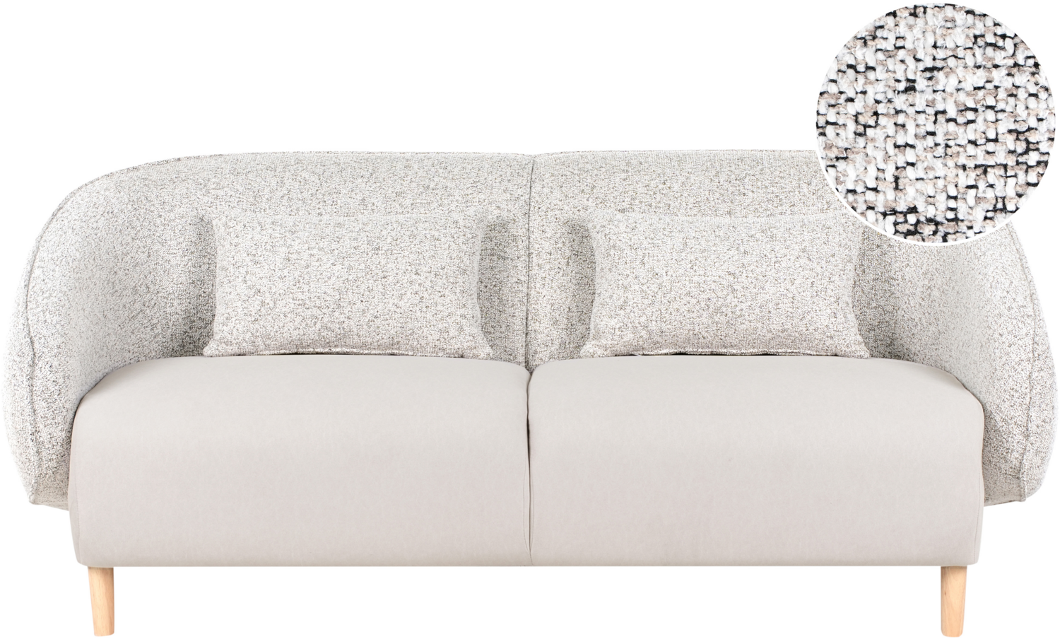 Sofa UMEA Stoff Hellbeige Bild 1