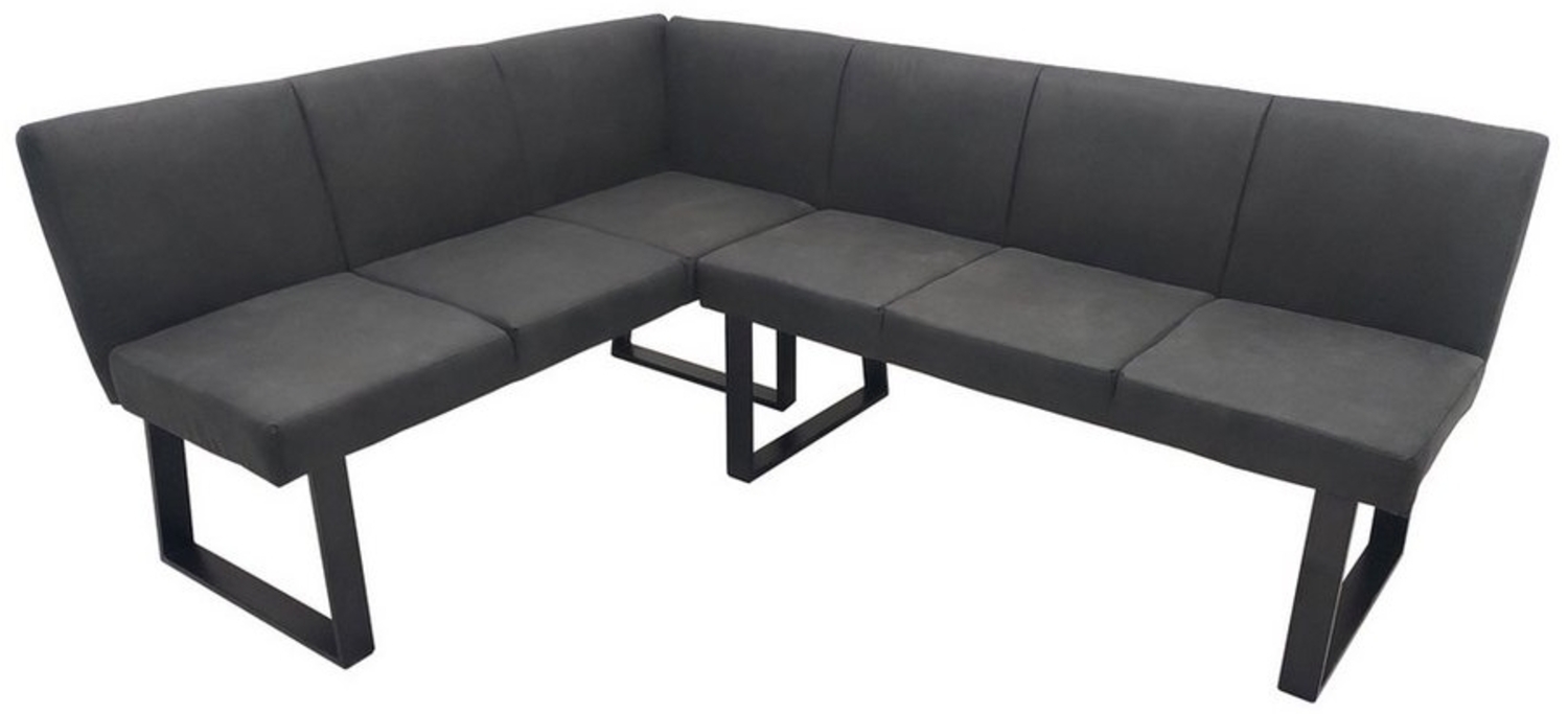 HTI-Living Eckbank Eckbank 152 x 192 cm Schwarz (Stück, 1-St, 1 Eckbank), Sitzbank Polsterbank Kunstlederbezug Metallgestell Bild 1