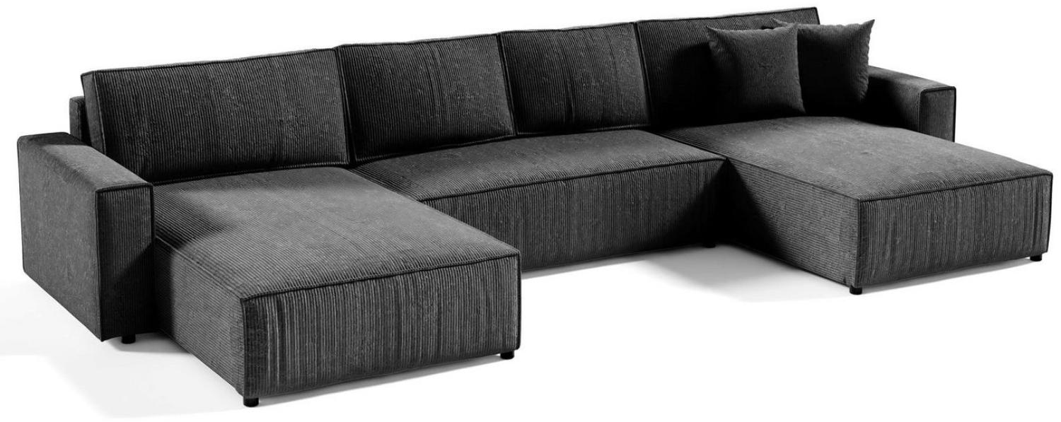 Compleo Ecksofa U-Form mit Bettkasten und Schlaffunktion BOSTON U, Breite: 390 cm, Modern Stil, Wohnzimmer Bild 1