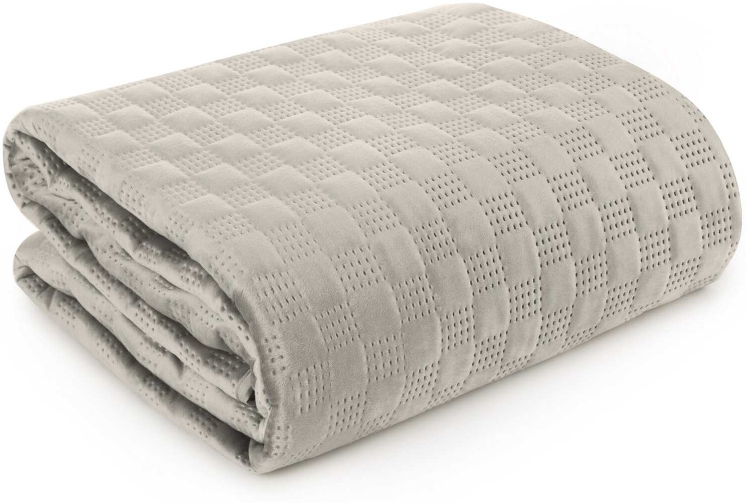 Tagesdecke Velours Samtdecke Gesteppt Steppdecke Klassische Decke SOFIA 4 beige 220x200 cm Bild 1