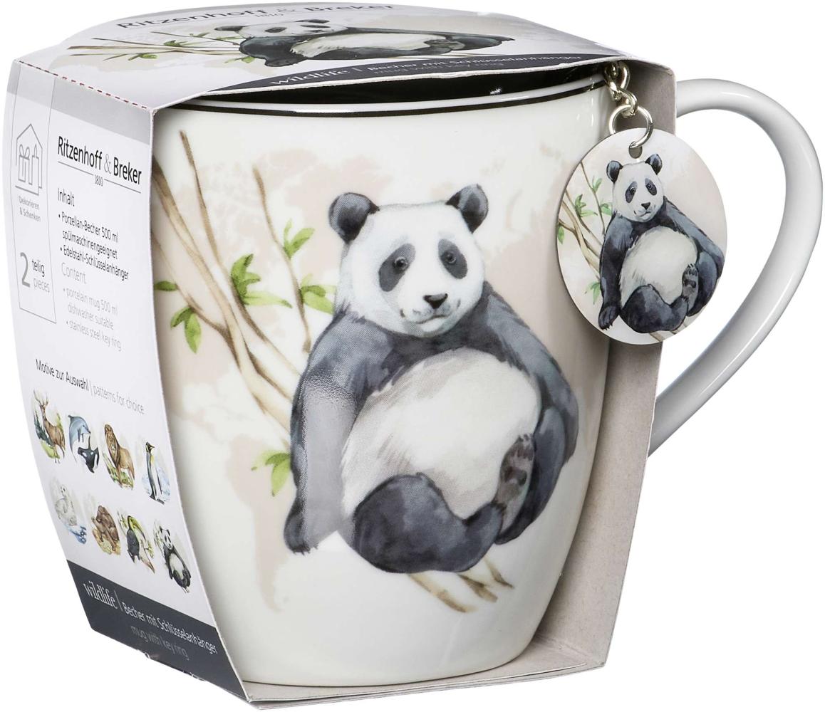 Geschenk-Set Jumbotasse mit Anhänger Wildlife - Jumbotasse mit Anhänger Panda Bild 1