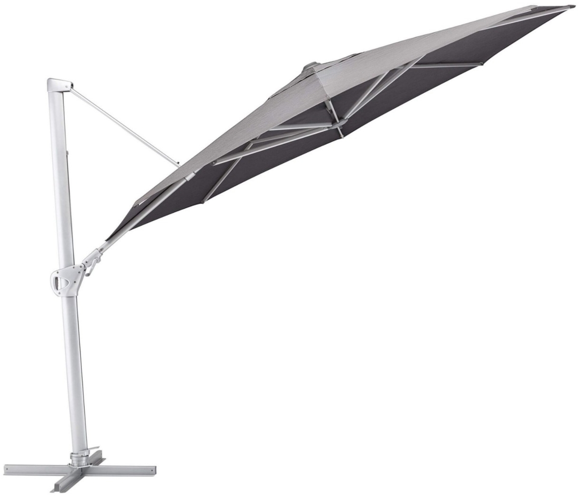 Kettler Ampelschirm Sonnenschirm Freiarmschirm EASY SWING rund 350cm grau Bild 1