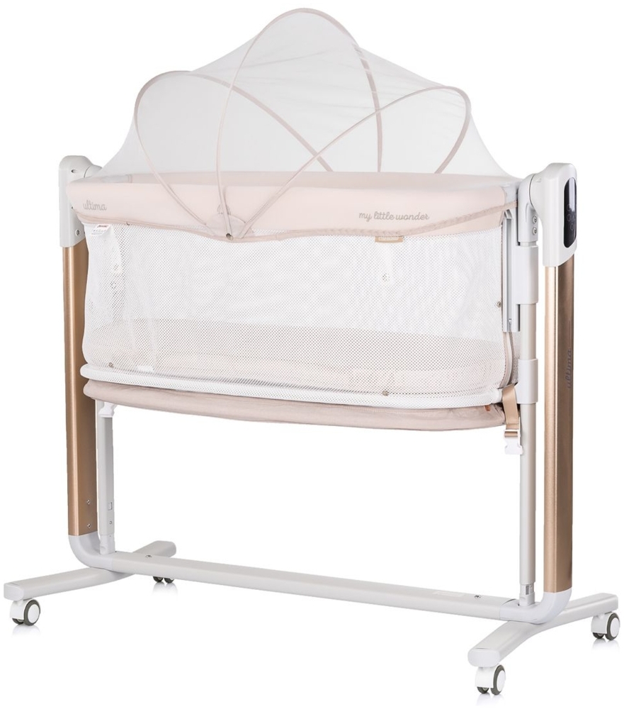 Chipolino Babywiege elektrisch Ultima Beistellbett Schaukelfunktion Musik Timer beige Bild 1