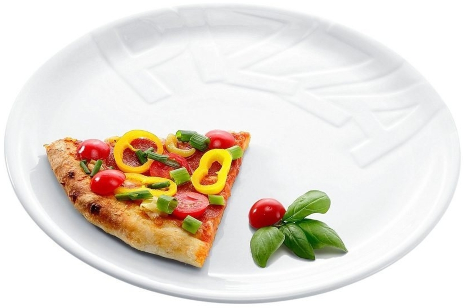 CreaTable Pizzateller Essteller, (4 St), Teller Set für 4 Personen, weiß, Porzellan Bild 1