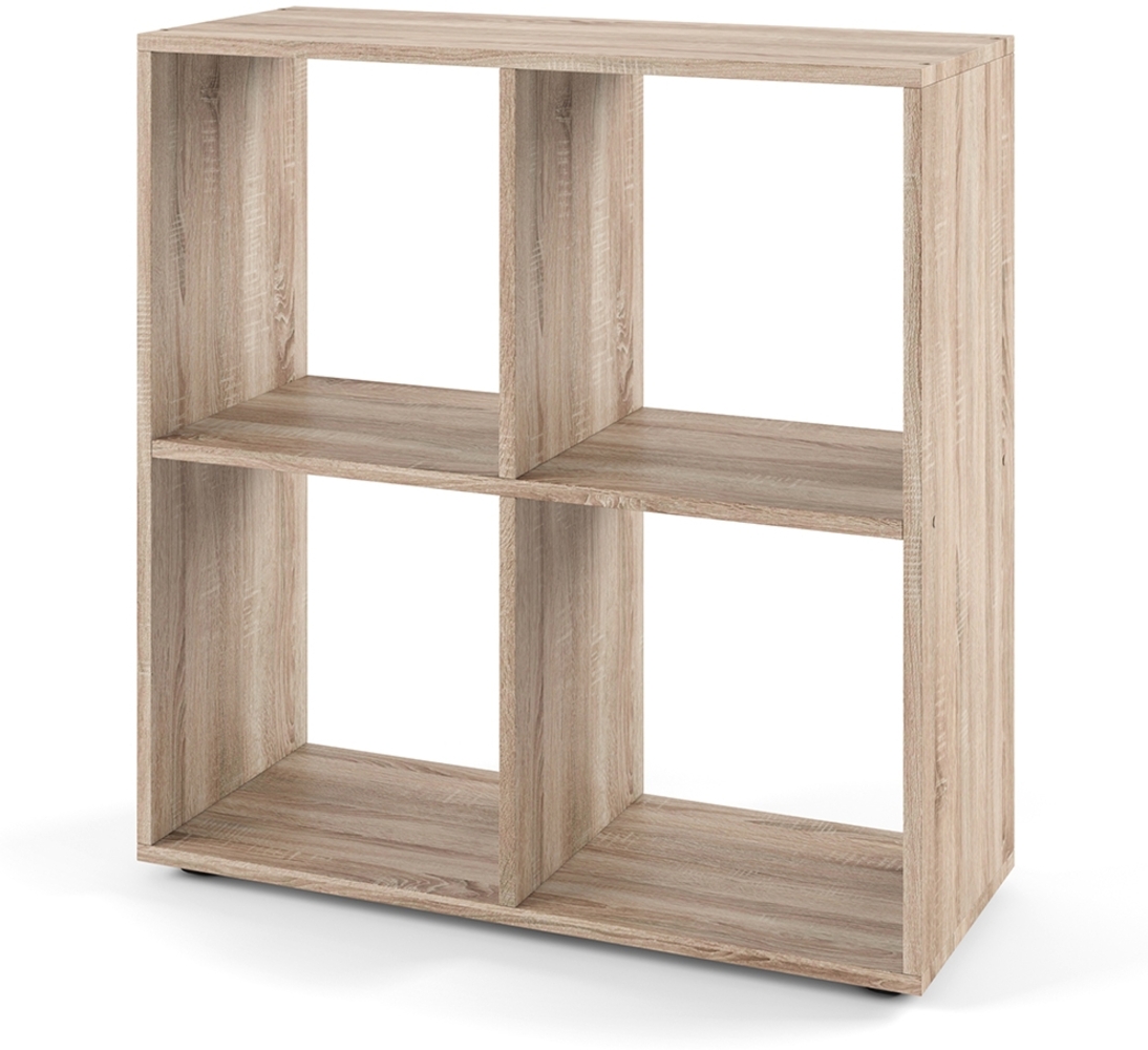 VICCO Raumteiler TETRA 4 Fächer Eiche Sonoma Bücherregal Würfelregal Standregal Bild 1