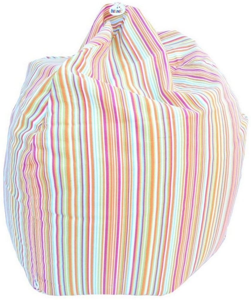 Sitzsack Sitzkissen Bodenkissen Sessel Indoor Kissen Ø60x70 cm Streifen 3 Bild 1