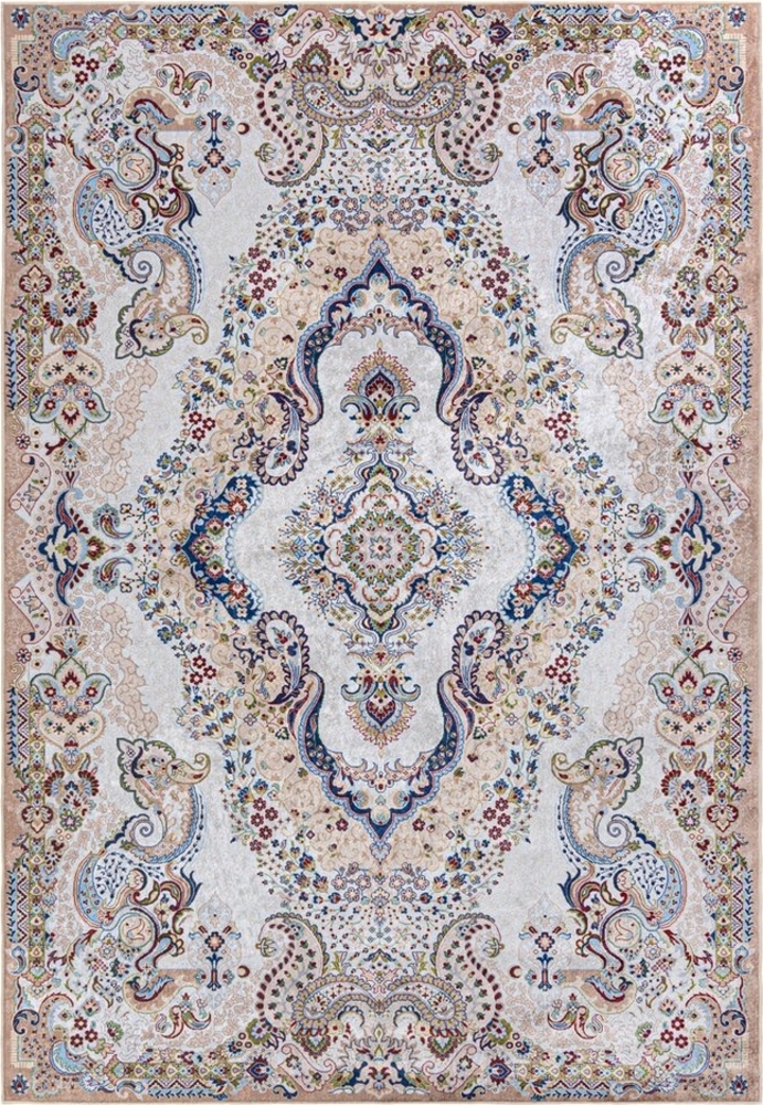 Mazovia Orientteppich Orientalisch Vintage Teppich Traditioneller Orient Teppich, 80 x 150 cm, Kurflor, Waschbar in Waschmaschine, Höhe 5 mm, Rutschfest Bild 1