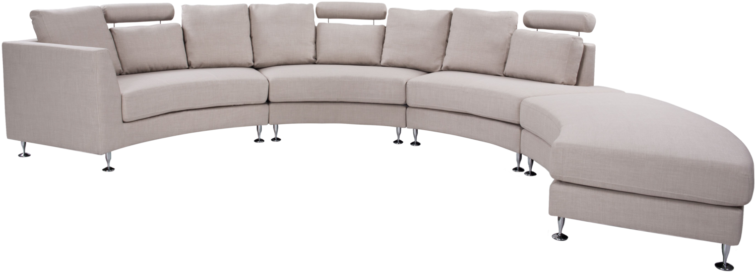 Sofa Polsterbezug beige rund ROTUNDE Bild 1