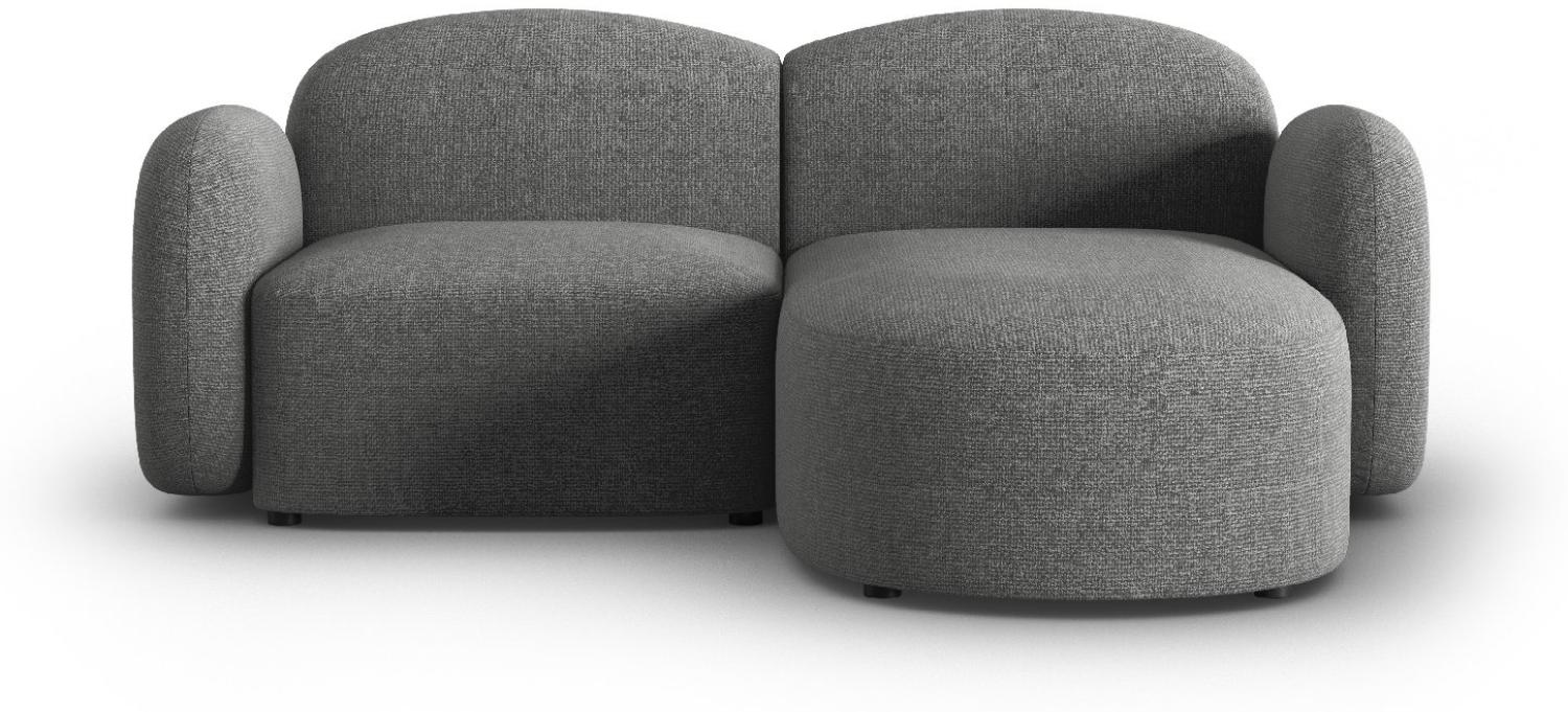 Micadoni Ecksofa Blair 3-Sitzer Rechts Chenille Dunkelgrau Melange Bild 1