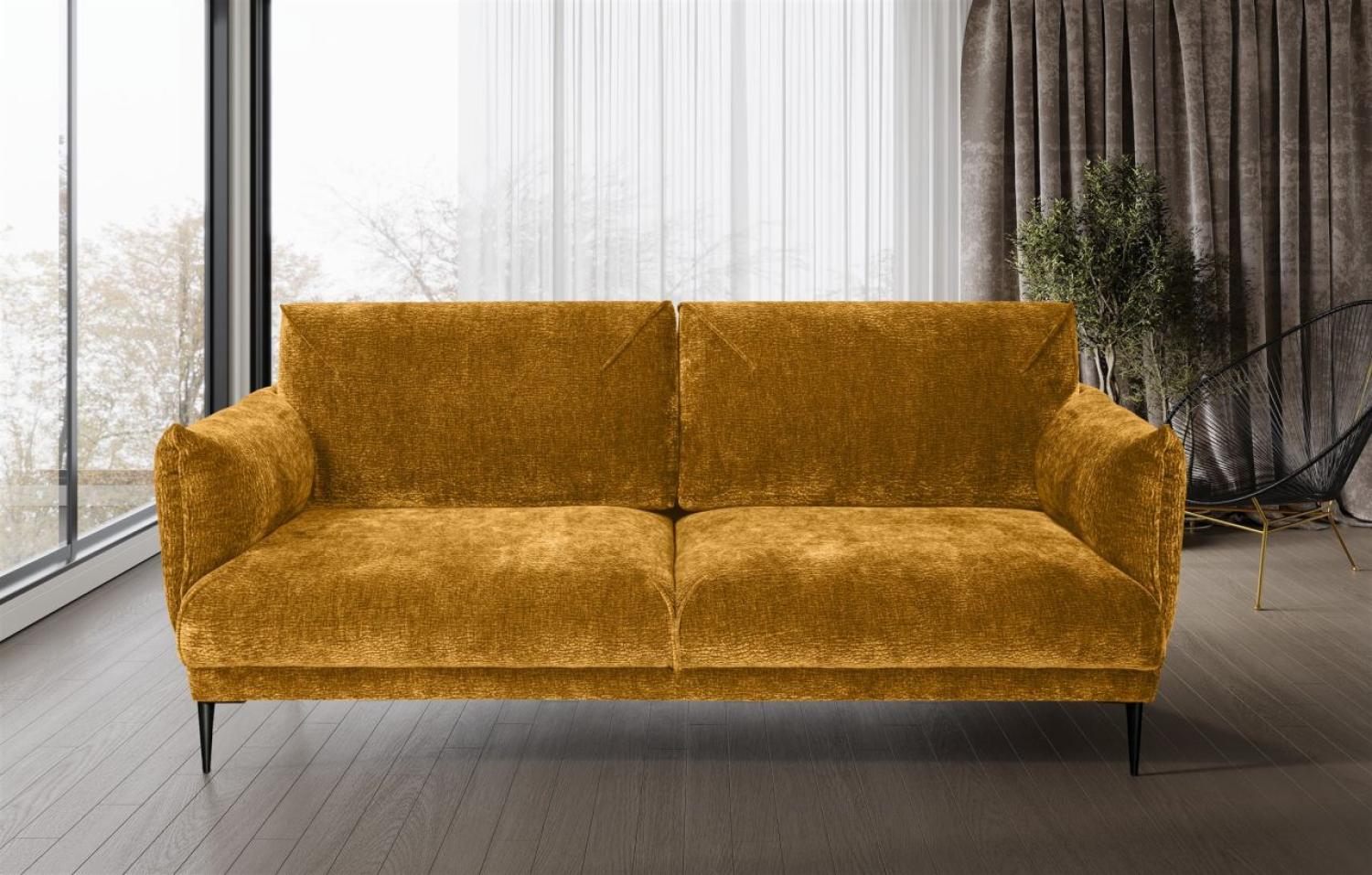 Sofa Designersofa MADISON 2-Sitzer in Stoff Dress Me Senfgelb Bild 1