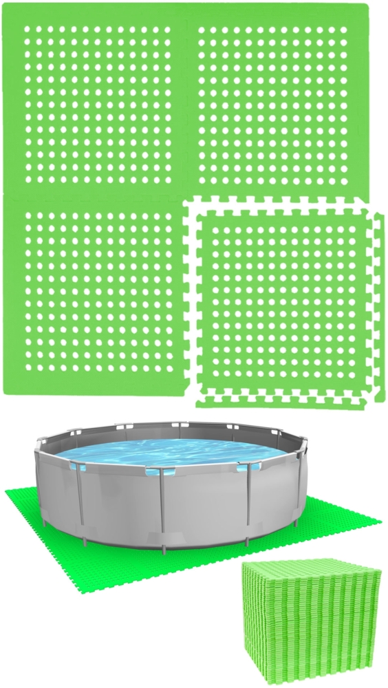 1cm Poolunterlage für 366cm Pool 52 Poolmatten Grün Bild 1