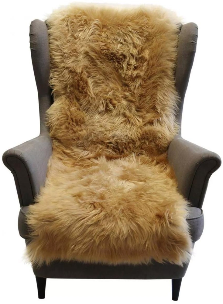 Lammfell Sesselauflage Coburger Fuchsschaf Größe: 160 x 50 cm Bild 1