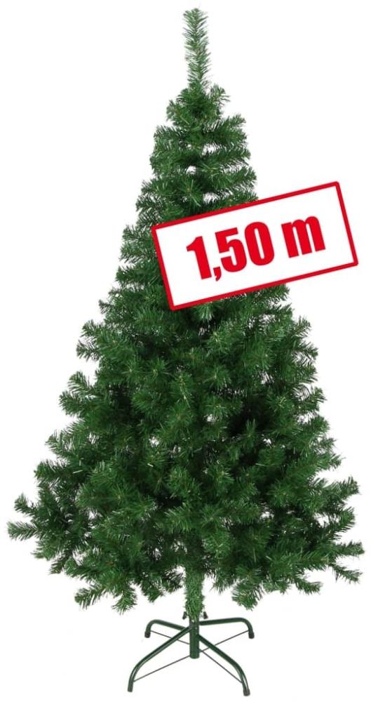 HI Weihnachtsbaum mit Ständer aus Metall Grün 150 cm 438381 Bild 1