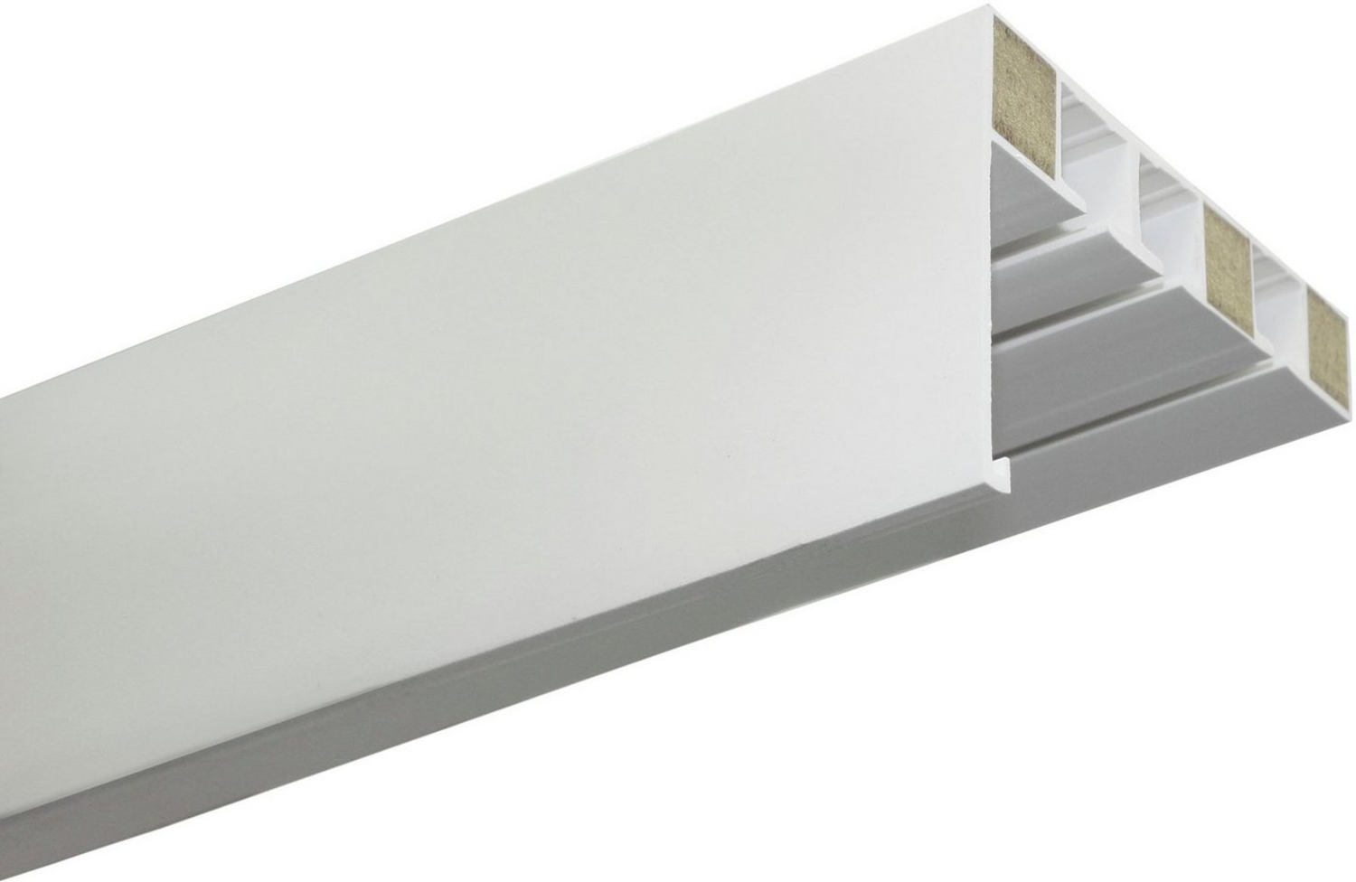 GARDINIA Vorhangschiene mit Blende P2Ü, mit Bohren, Holzwerkstoff, mit Bohren, Holz, mit angespritzter Kunststoffblende Bild 1