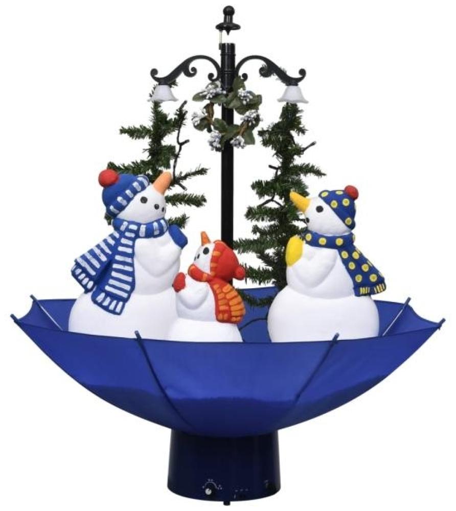 vidaXL Weihnachtsbaum mit Schnee und Schirm-Fuß Blau 75 cm PVC 289929 Bild 1