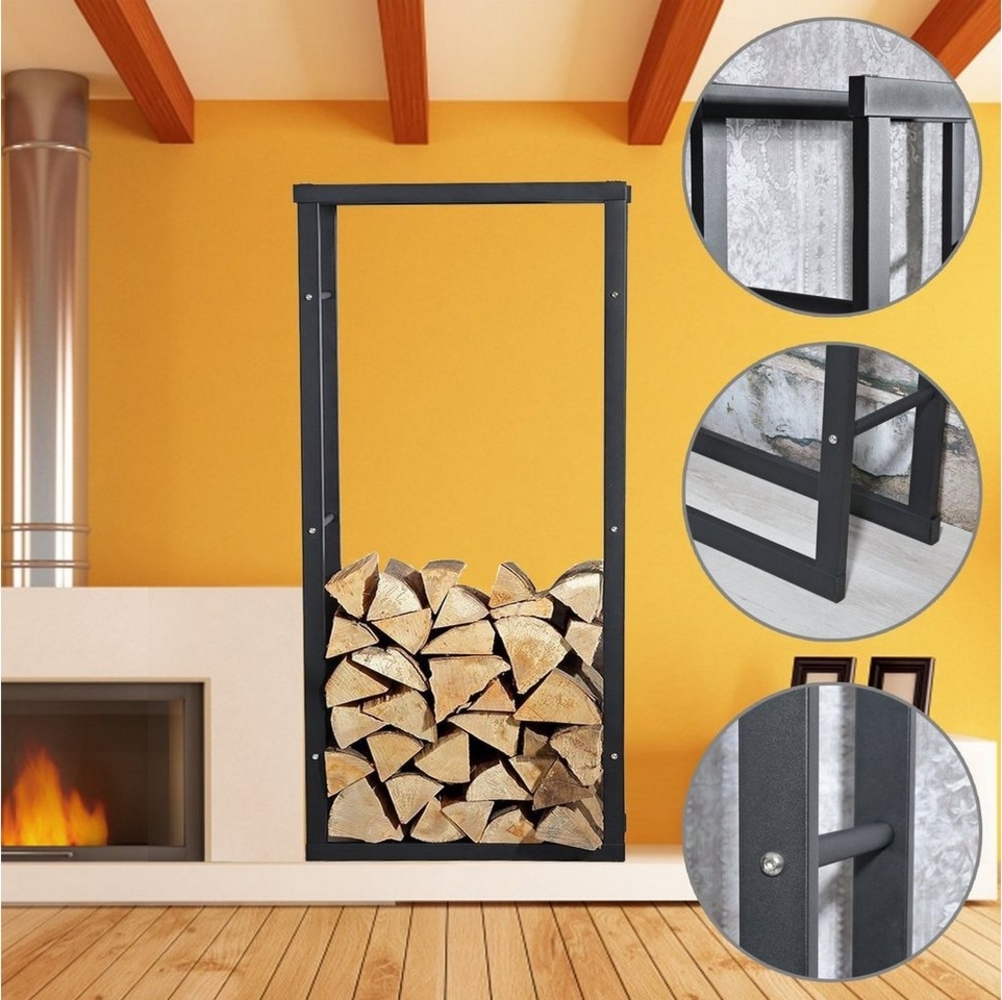 Melko Kaminholzregal Holzregal Kaminholzablage Kaminholzständer Anti-Kipp-Beschlag, BxTxH:60x25x100 cm, (Stück, siehe Auswahl), Pulverbeschichtet Bild 1