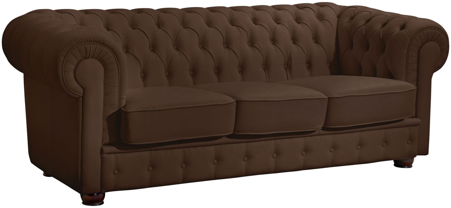 Sofa 3-Sitzer Kalea Bezug pigmentiertes Nappaleder Buche nussbaum dunkel / braun 21356 Bild 1