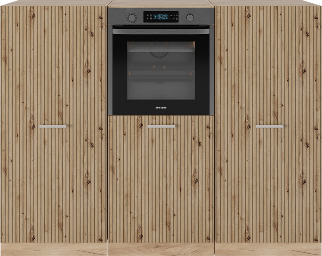 Küchenblock R-Line Artisan-Eiche/Goldkraft Eiche 180 cm ohne Arbeitsplatte Vicco Bild 1