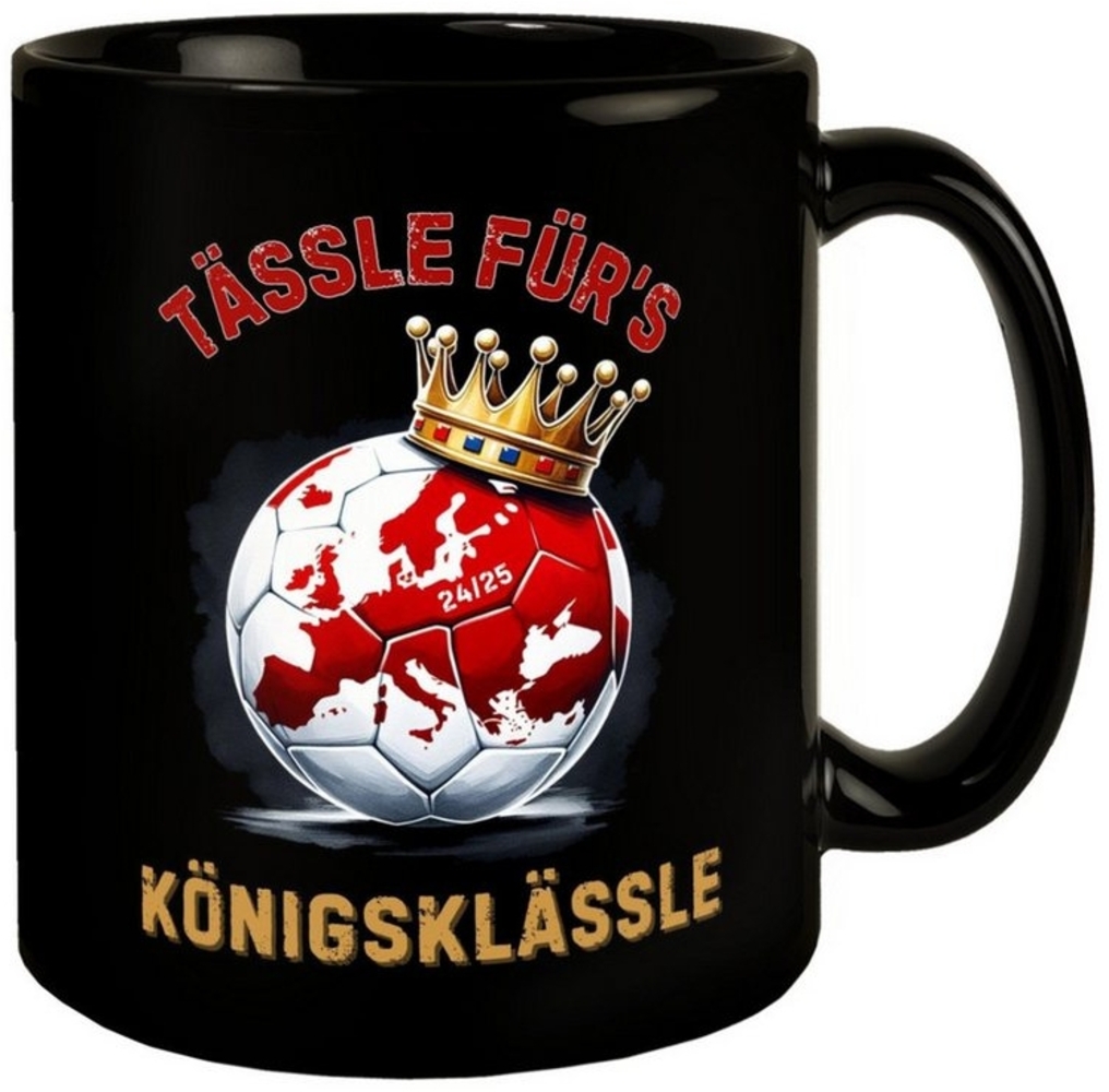 speecheese Tasse Stuttgart Europa Tasse in Schwarz mit Spruch Tässle fürs Königsklässle Bild 1