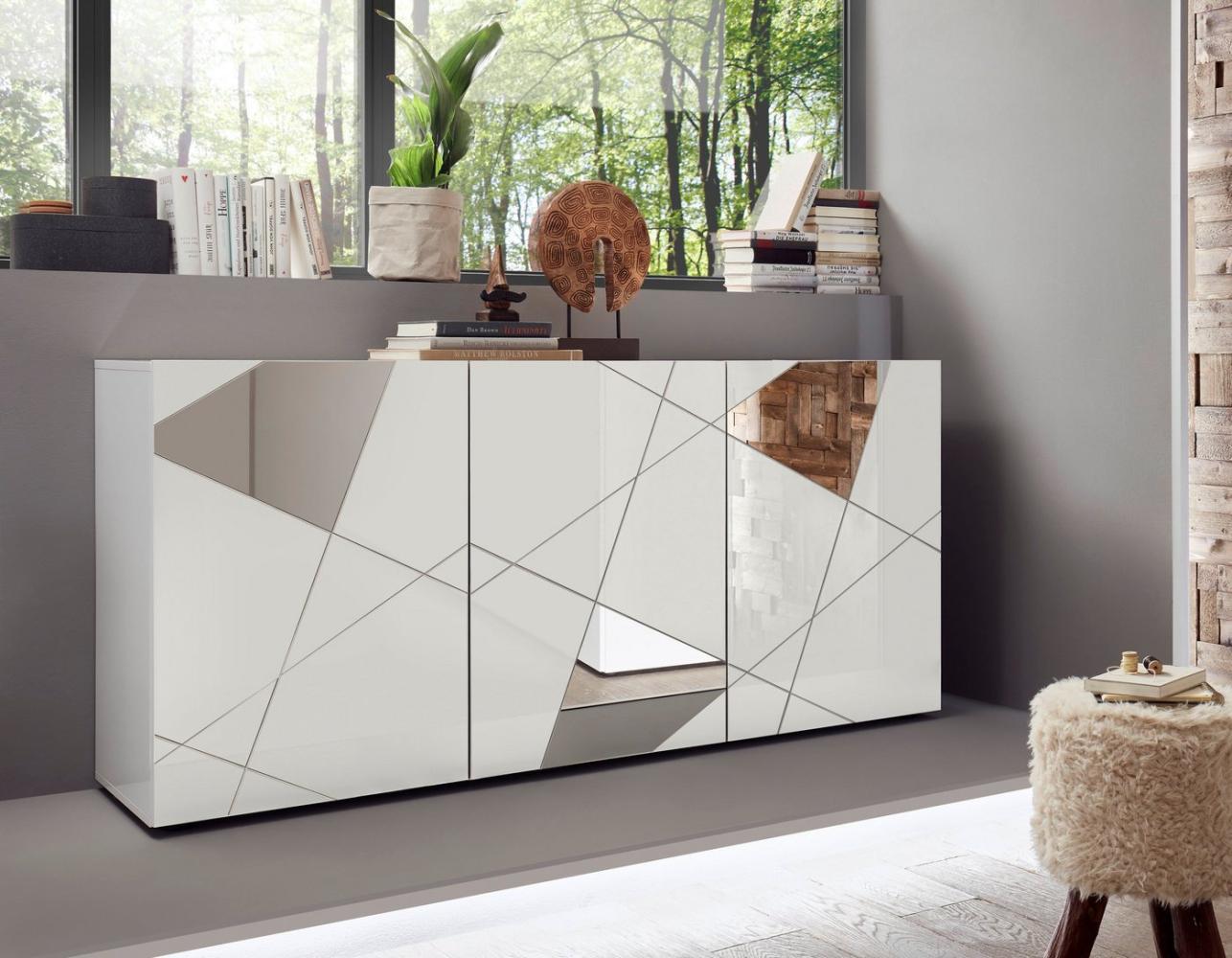 INOSIGN Sideboard Vittoria, Breite 181 cm, Front mit Siebdruck und Spiegel Bild 1