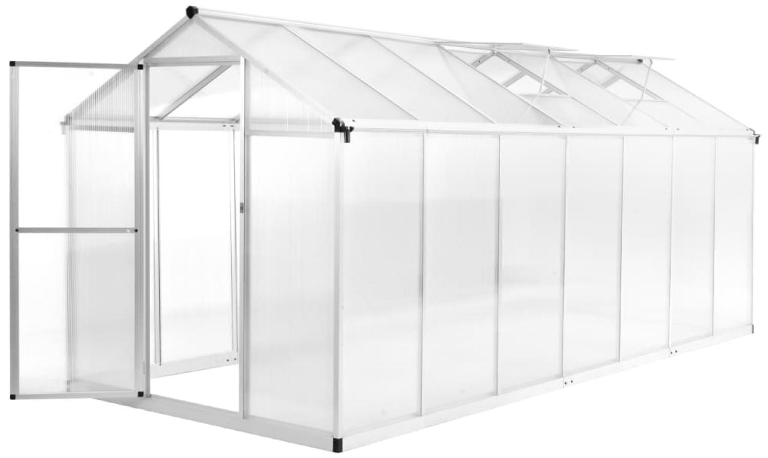 vidaXL Gewächshaus Aluminium 421x190x195 cm 15,6 m³ 45217 Bild 1