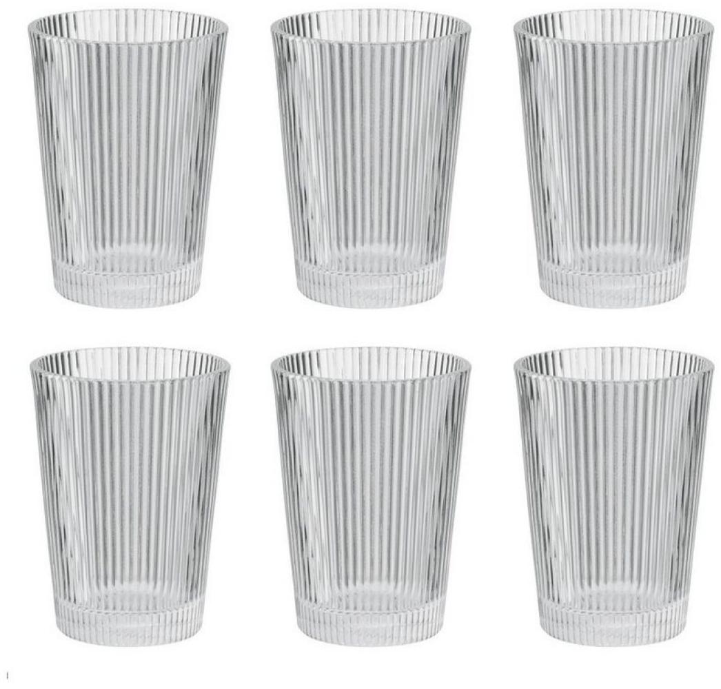 Stelton Pilastro Trinkgläser 6er Set, Wasserglas, Gläserset, Glas, Transparent, 330 ml, X-502 Bild 1