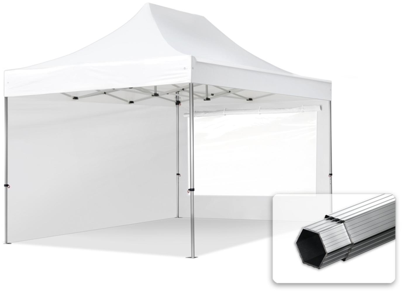 3x4,5 m Faltpavillon PROFESSIONAL Alu 40mm, Seitenteile mit Panoramafenstern, weiß Bild 1