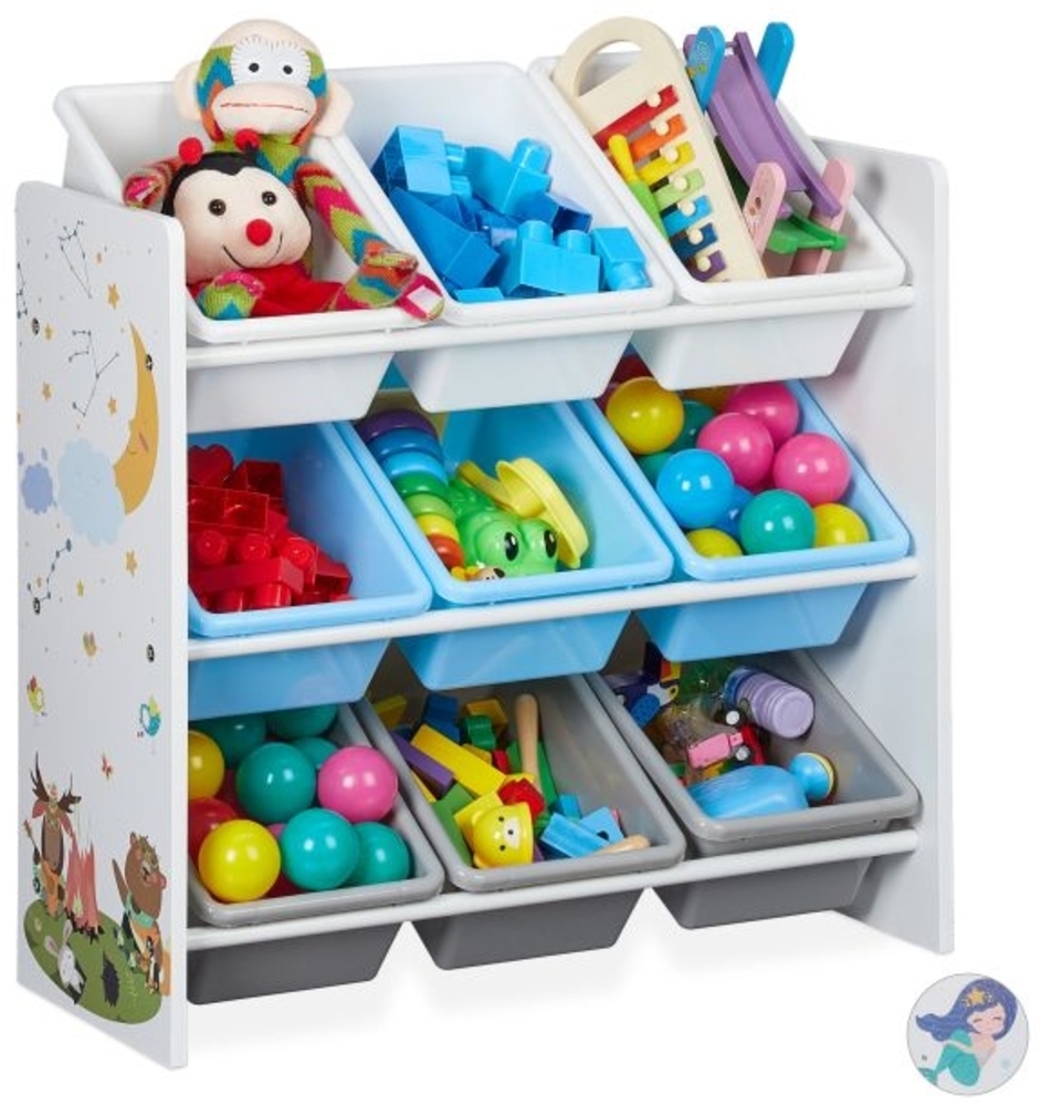 Kinderregal mit 9 Boxen und Motiv Bild 1