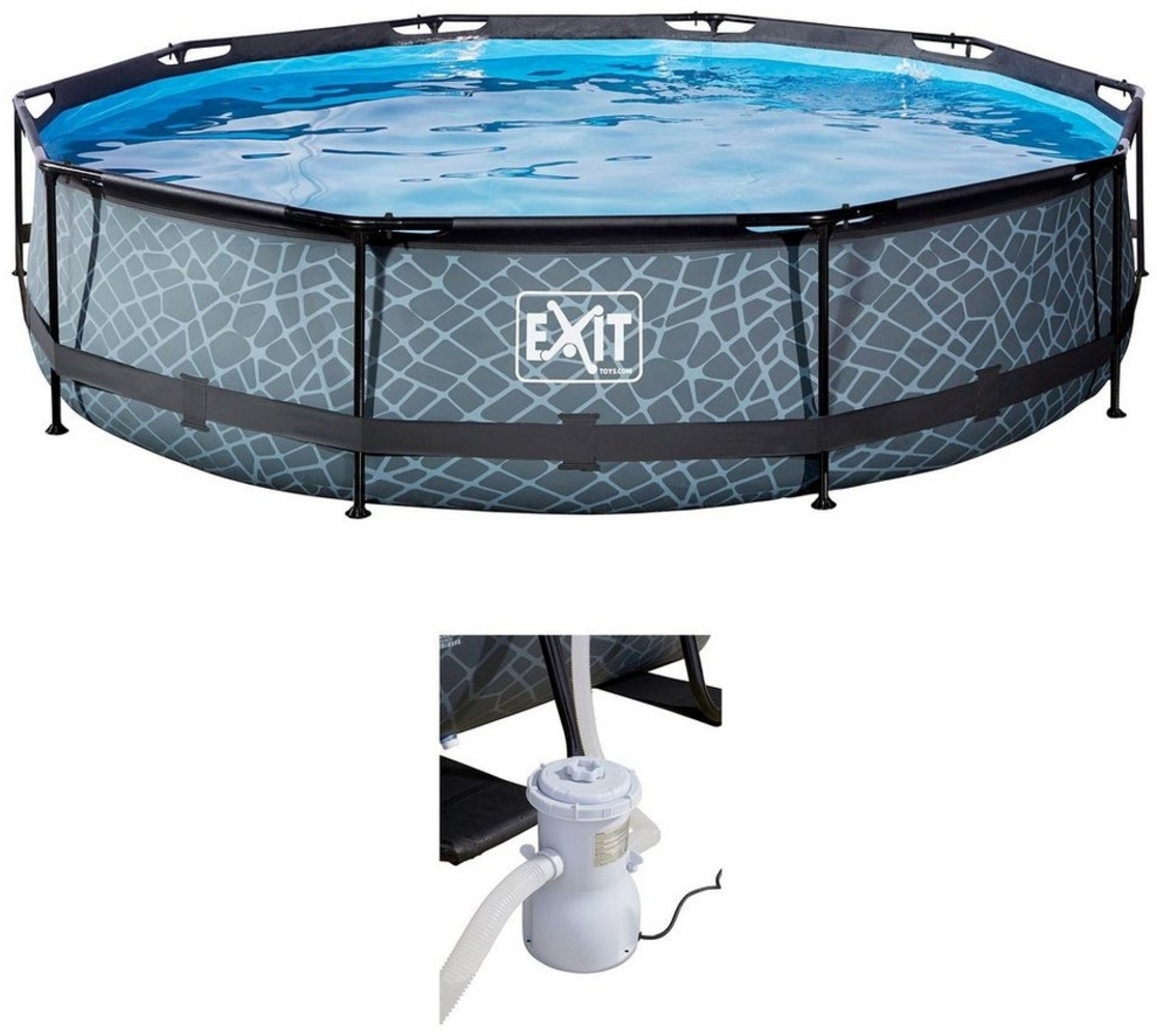 EXIT Swimming Pool Ø 360x76 cm grau Bild 1