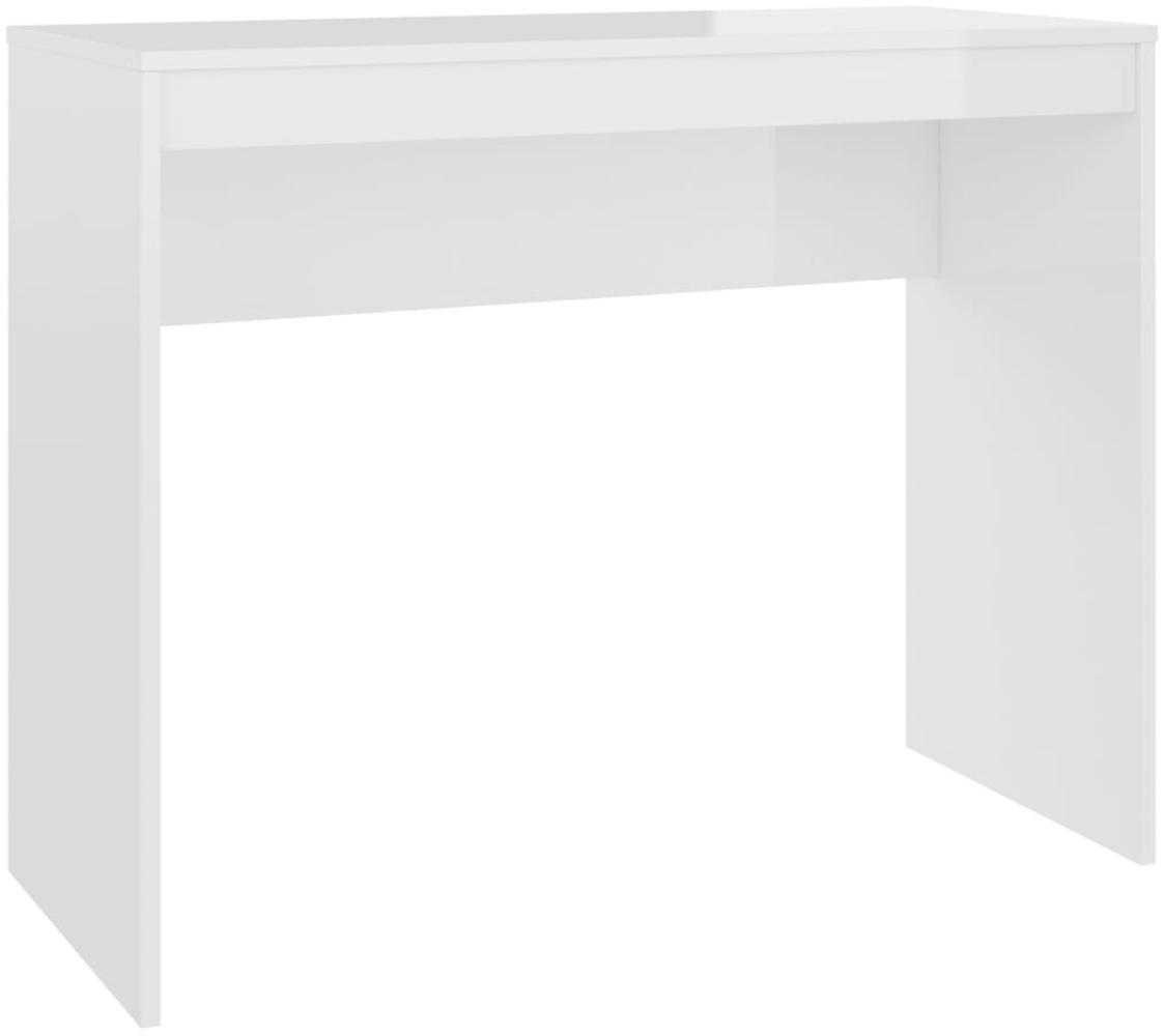 vidaXL Schreibtisch Hochglanz-Weiß 90x40x72 cm Holzwerkstoff 800384 Bild 1