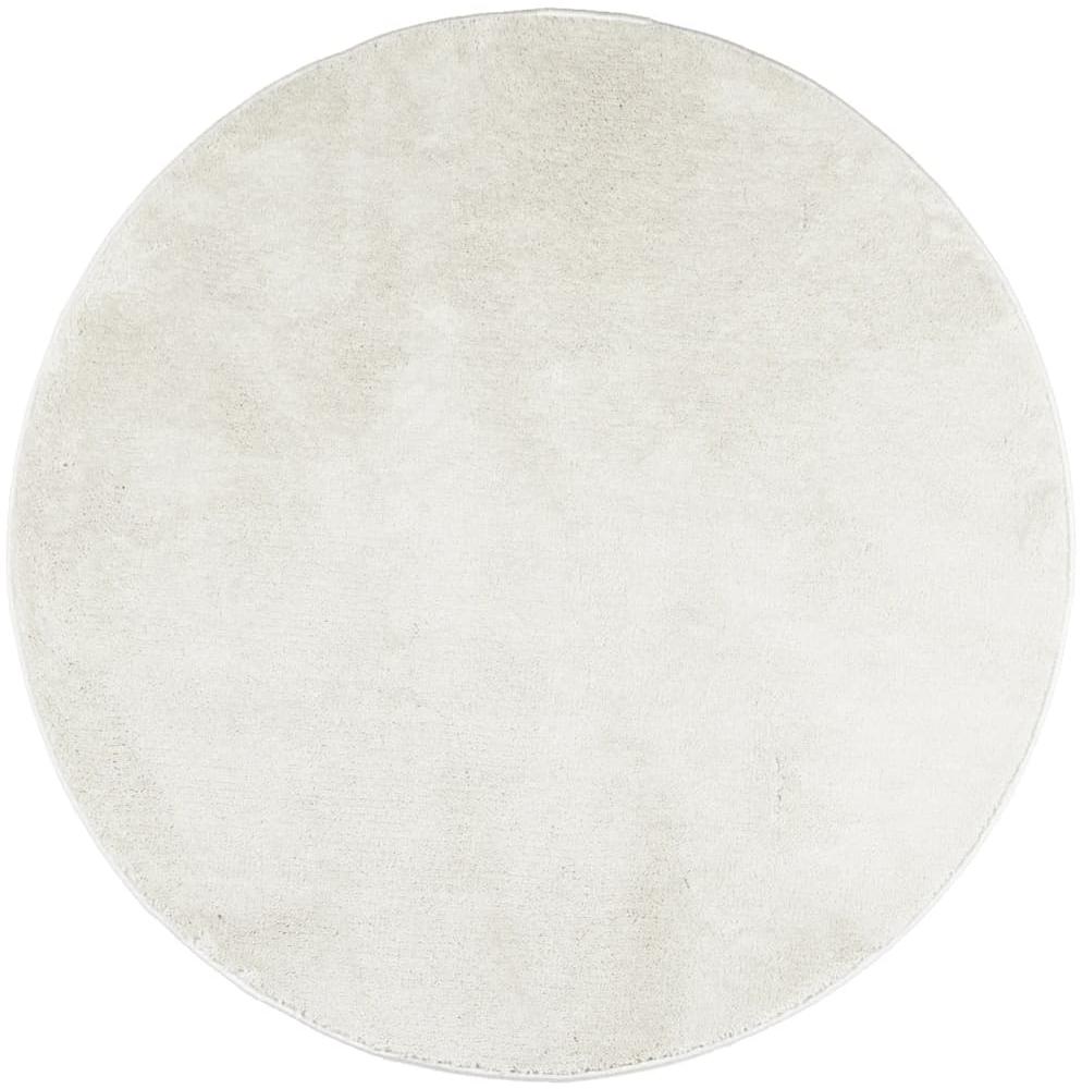 vidaXL Teppich OVIEDO Kurzflor Creme Ø 120 cm 375523 Bild 1