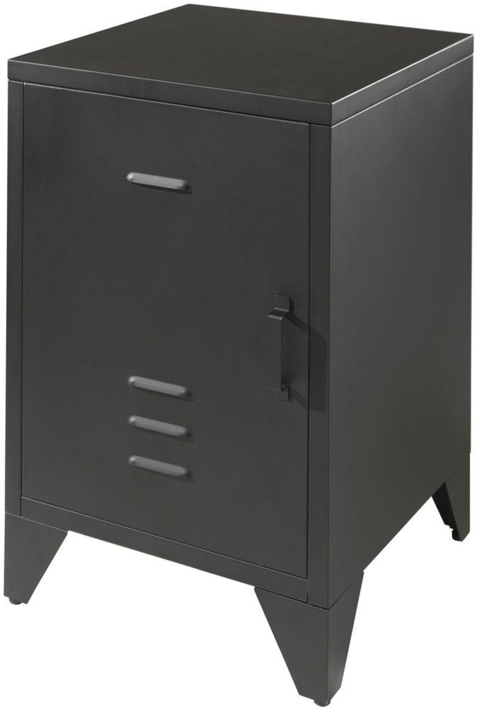 Nachtkommode Kay 40x40x60 Nachtkonsole Industrie Design Metall Schwarz Bild 1