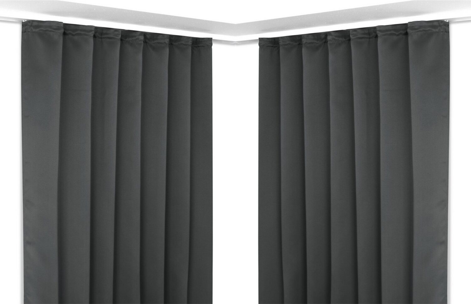 Beautex Verdunkelungsvorhang 2er Set Verdunkelungsgardine mit U-Band, Blackout Vorhang abdunkelnd, Kräuselband (2 St), verdunkelnd Bild 1