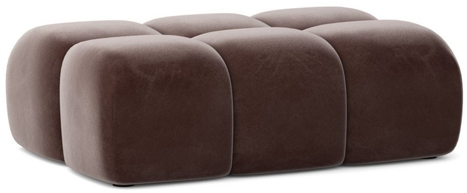 Polsterhocker Designerhocker DARCY 128x85 cm in Stoff Salvador Braun Bild 1