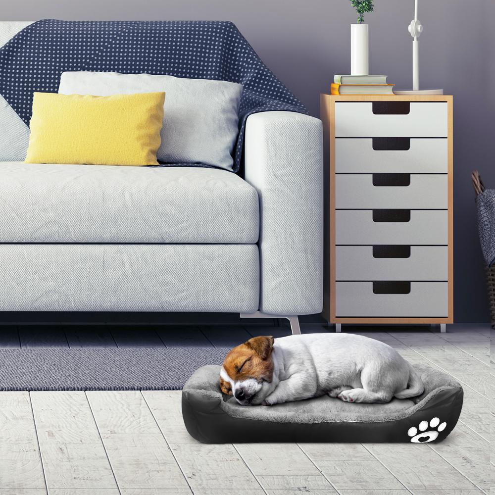 wuuhoo® Hundebett Lucky 60cm für kleine und mittelgroße Hunde - weich, waschbar, für Hund oder Katze, flauschig - schwarz, 60 x 35 cm Bild 1