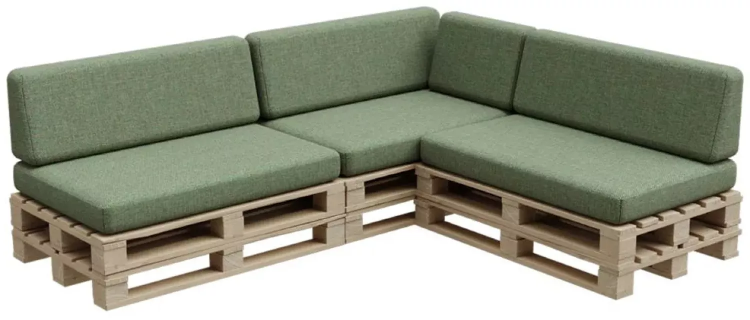 Gutekissen®, Palettenkissen, Palletenpolster, Gartenkissen, Palettenauflagen, Sofa, Kissen, Polster, Auflagen Indoor Outdoor PFBG (3X Set (120x80 + 120x35), Pistazie) Bild 1