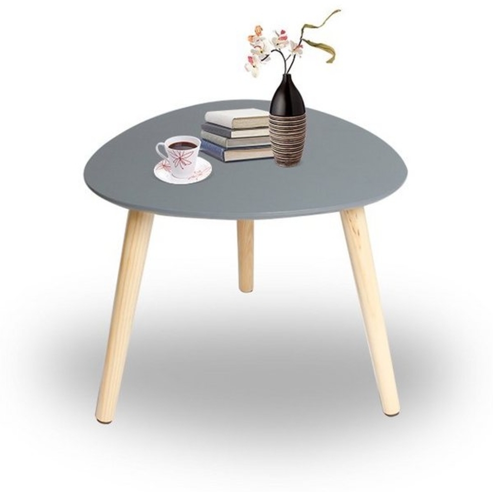 HappyHome Beistelltisch Couchtisch mit Holzbeinen moderner Dekor Beistelltisch Bild 1