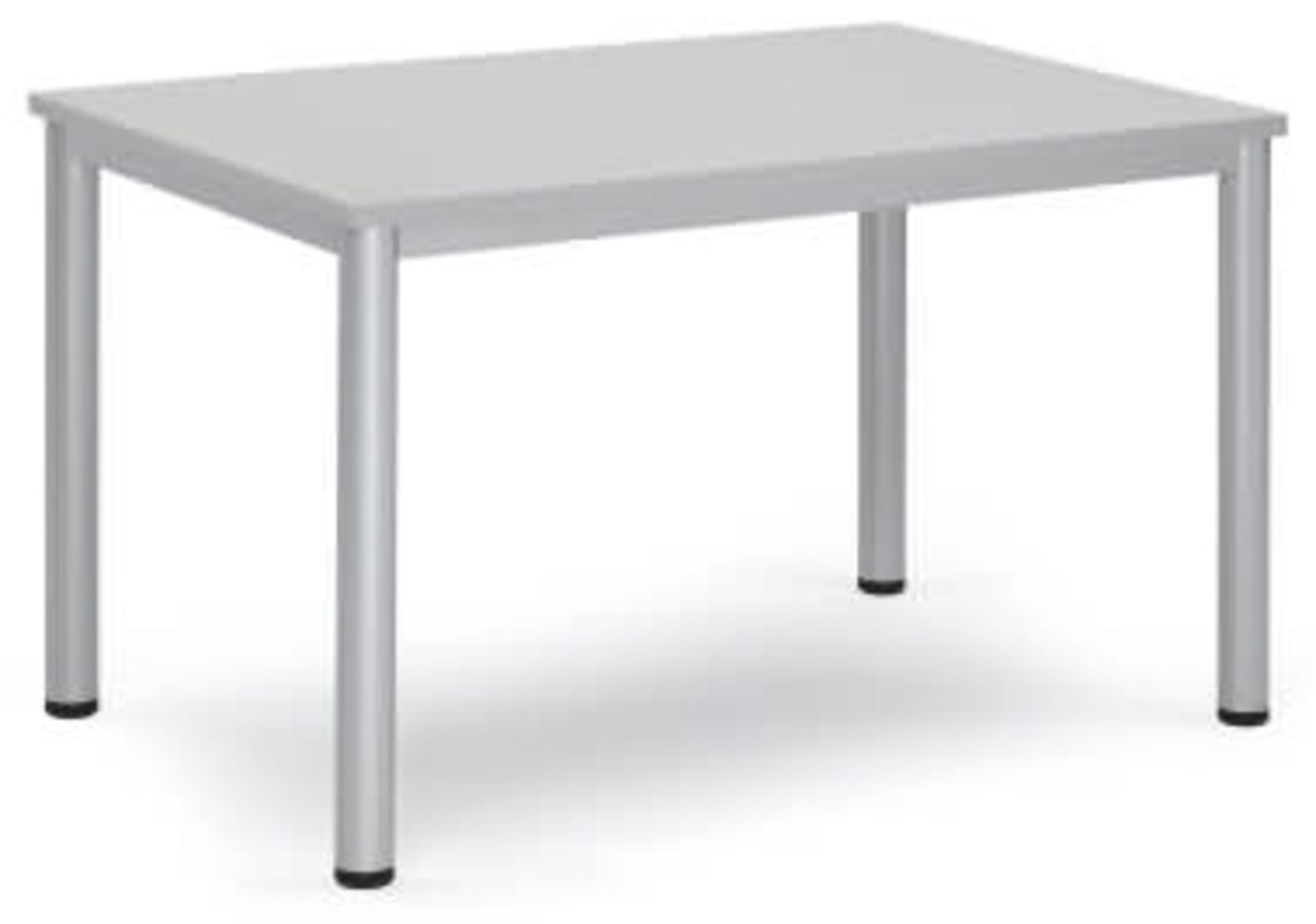 Soennecken Besprechungstisch 120x80x72cm Gestell silber Platte lichtgr Bild 1