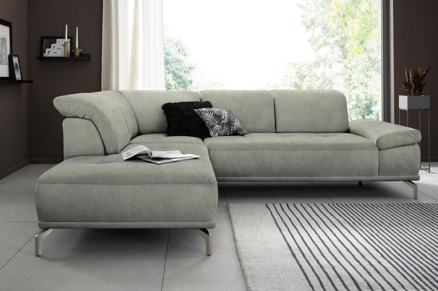 Places of Style Ecksofa Caluna L-Form, mit Sitztiefen- und Kopfteilverstellung (5fach) Bild 1