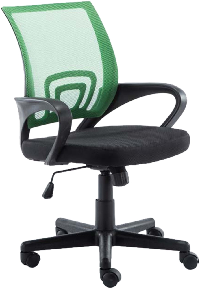 DELUKE® Bürostuhl PARIS - 88 x 56 x 54, Grün Kunstleder Kunststoff Gestell ergonomische Bürostühle Homeoffice Stuhl mit Rollen Bild 1