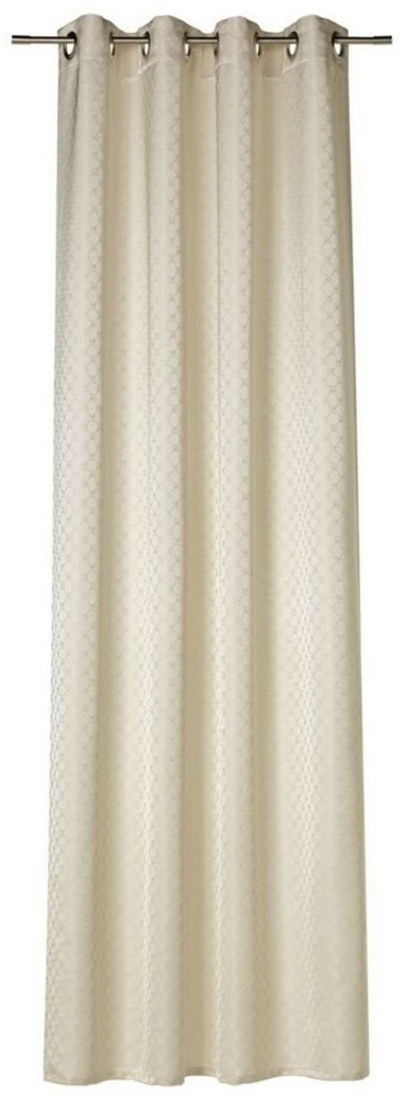 JOOP! Vorhang J! ALLOVER, Beige, Polyester, 140 x 250 cm, Ösen (1 St), halbtransparent, Kornblumenmuster Bild 1